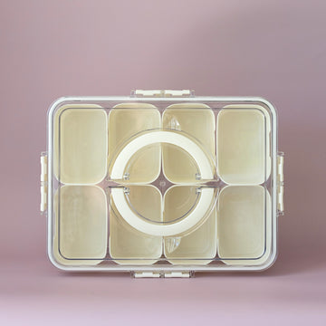 Chilluxe Compartment Snack Tray | 8-Compartment Food Storage for ...