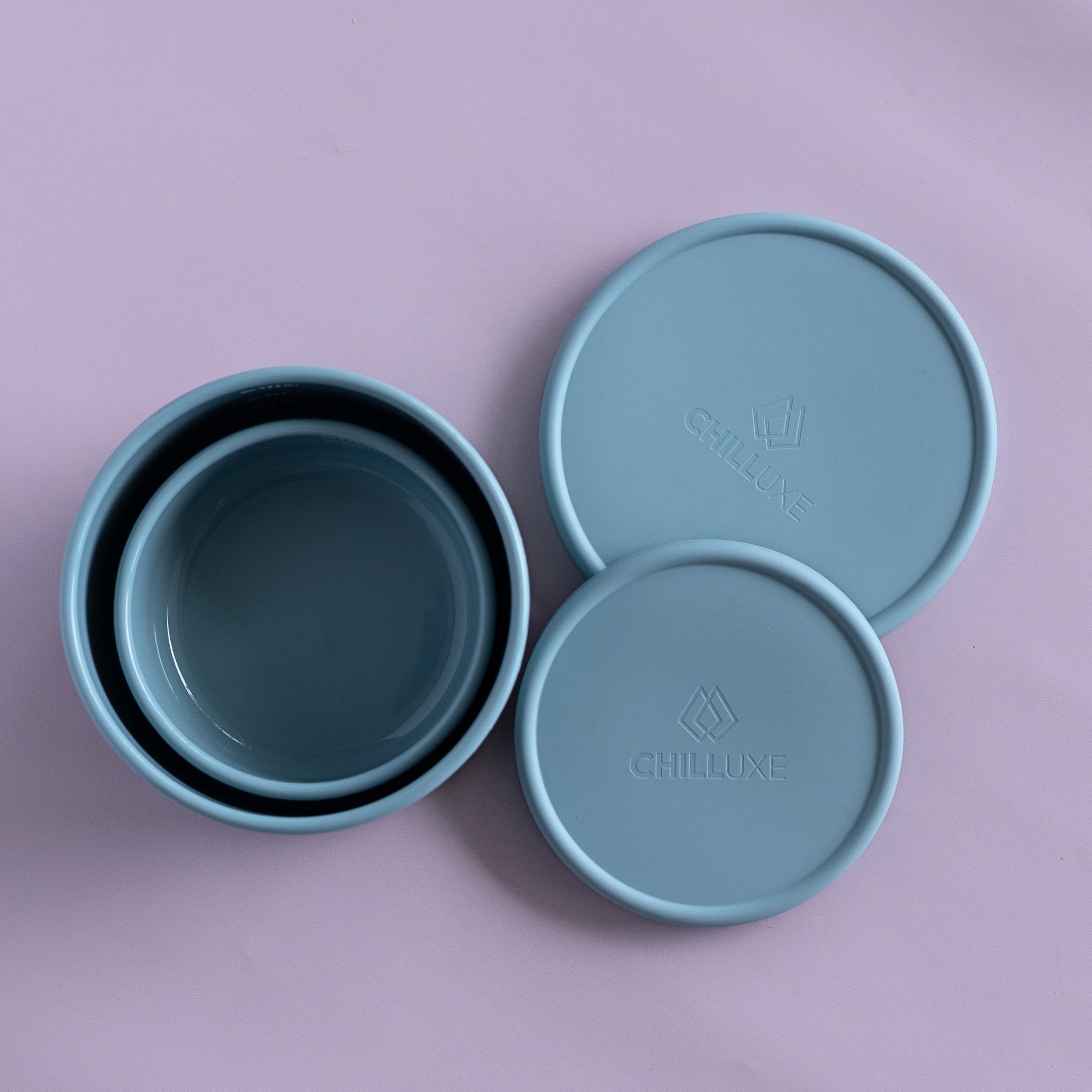 Round Silicone Lunch Box Set - 700ml & 300ml
